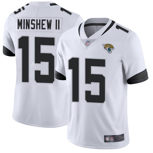 Jacksonville Jaguars #15 Gardner Minshew II White Youth Stitched NFL Vapor Untouchable Limited Jersey